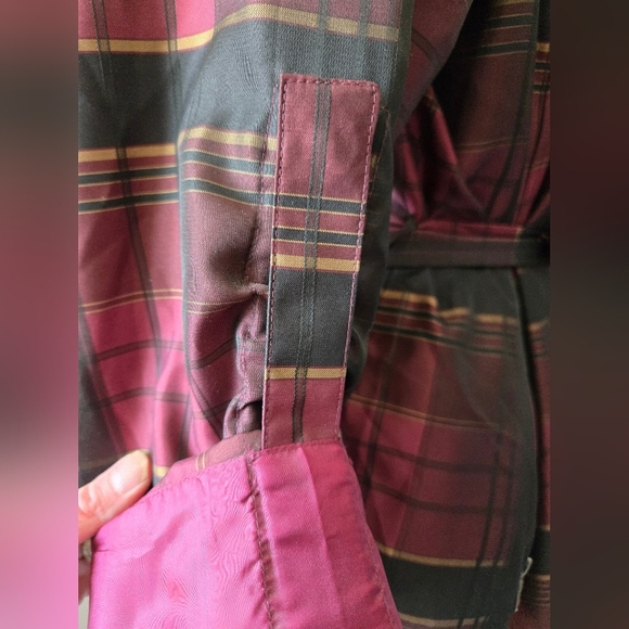 PULI Purple And Black Plaid Lightweight Belted Jacket. Size 14 - Picture 5 of 12